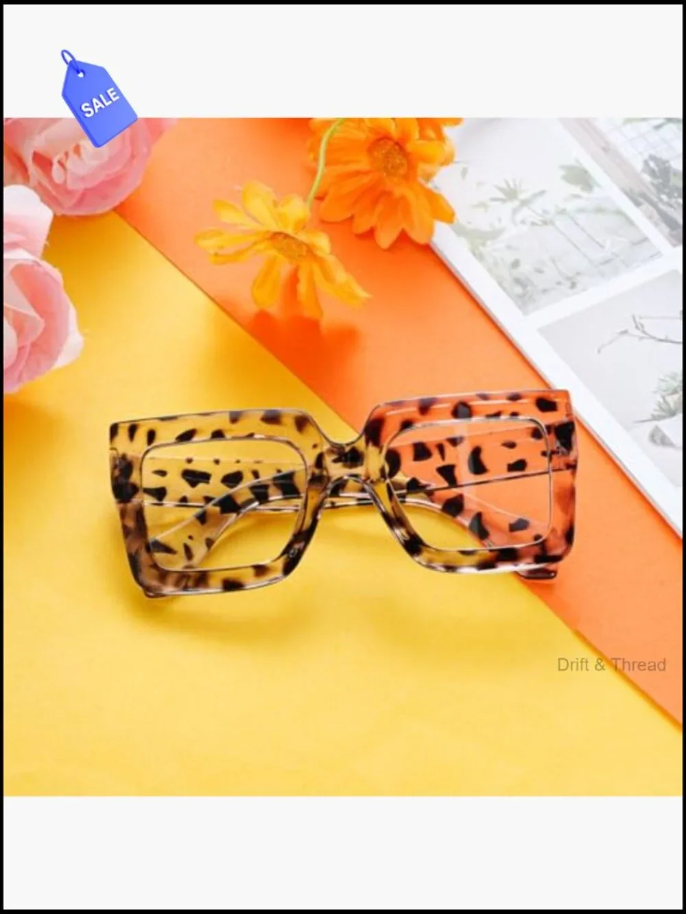 Oversized Square Blue Light Glasses for Women Computer Eyewear Clear Lens